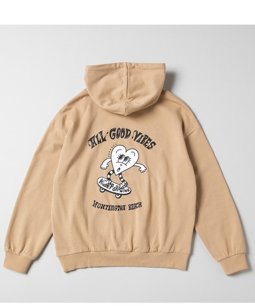 ROXY（ロキシー）の「CHOCOMOO HOODIE/ロキシープルオーバーパーカー（パーカー・レディース・ピンク/ベージュ/ブラック・MEDIUM/LARGE/SMALL）」の14枚目の写真