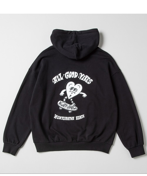 ROXY（ロキシー）の「CHOCOMOO HOODIE/ロキシープルオーバーパーカー（パーカー・レディース・ピンク/ベージュ/ブラック・MEDIUM/LARGE/SMALL）」の12枚目の写真