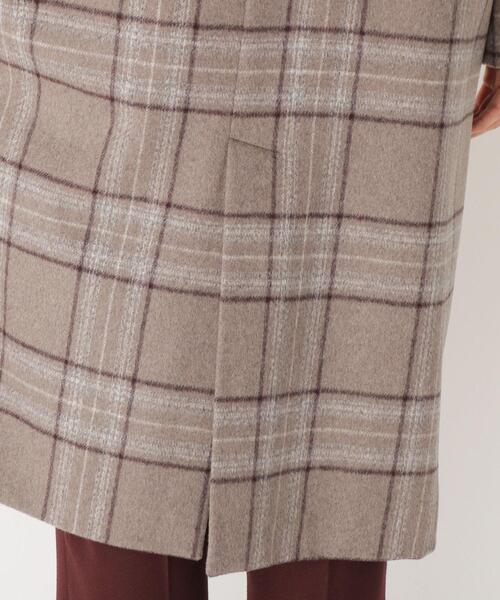 ◇laura ashley◇ウール混チェックチェスターコート
