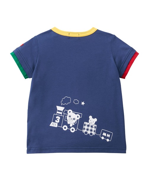 専用です⚠️新品・未使用✨ミキハウス　プッチー　車柄　乗り物　半袖Tシャツ MIKI HOUSE（ミキハウス）の「汽車プッチー半袖Tシャツ（T