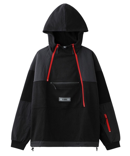 X-girl（エックスガール）の「MOUNTAIN SWEAT HOODIE（パーカー・レディース・ベージュ/ブラック・M/S）」の11枚目の写真
