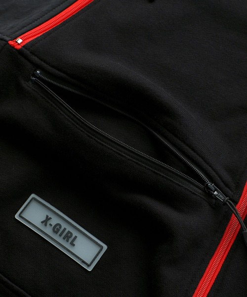 X-girl（エックスガール）の「MOUNTAIN SWEAT HOODIE（パーカー・レディース・ベージュ/ブラック・M/S）」の10枚目の写真
