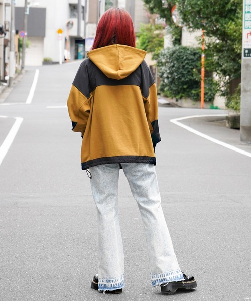 X-girl（エックスガール）の「MOUNTAIN SWEAT HOODIE（パーカー・レディース・ベージュ/ブラック・M/S）」の19枚目の写真