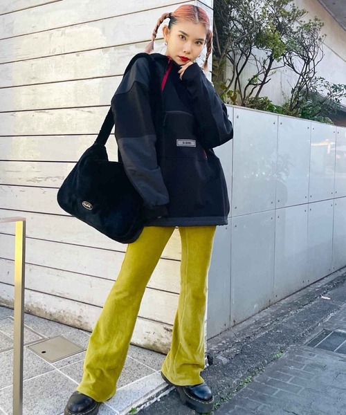 X-girl（エックスガール）の「MOUNTAIN SWEAT HOODIE（パーカー・レディース・ベージュ/ブラック・M/S）」の21枚目の写真