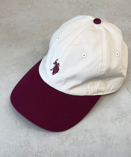 U.S. POLO ASSN.（ユーエスポロアッスン）の「1ポイントロゴ刺繍キャップ（キャップ・メンズ・レッド/グリーン/チャコールグレー/ブルー/アイボリー/ブラック/ベージュ/ネイビー/オフホワイト/ベージュ系その他/ホワイト系その他3・FREE）」の4枚目の写真