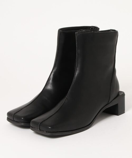 KOBE LETTUCE（コウベレタス）の「センターシームスクエアトゥブーツ[I2352]（ブーツ・レディース・ベージュ/パイソン/アイボリー/ブラック・LL/L/M/S）」の2枚目の写真