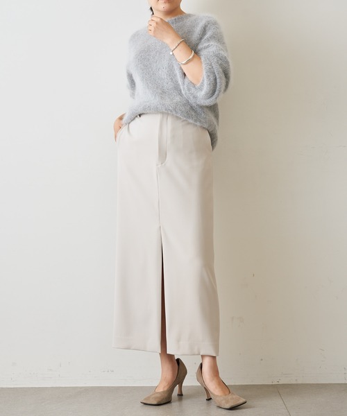 Whim Gazette（ウィムガゼット）の「ストレッチタイトスカート（スカート・レディース・ライトグレー/ブラック・36/38）」の5枚目の写真