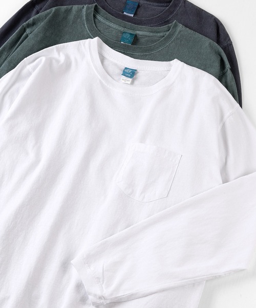Good On/グッドオン】ロングスリーブ ポケットTシャツ/長袖T