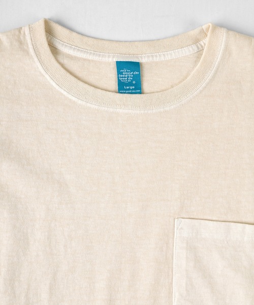 Good On（グッドオン）の「【Good On/グッドオン】ロングスリーブ ポケットTシャツ/長袖Tシャツ（Tシャツ/カットソー・メンズ・ホワイト/ブラック/ブルーグリーン/ネイビー/クリーム・M/L/XL）」の13枚目の写真