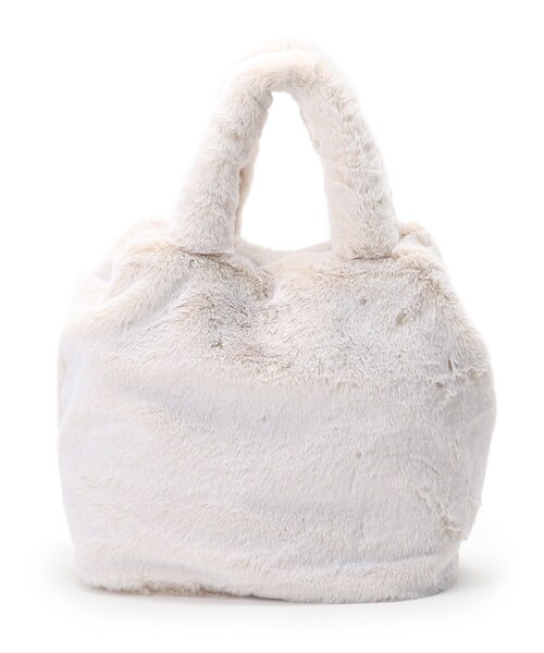 SHOO・LA・RUE（シューラルー）の「◆スノートップフェイクファーランチトート（トートバッグ・レディース・ベージュ/サンドベージュ/ベージュ系その他7/ブラック・00）」の7枚目の写真