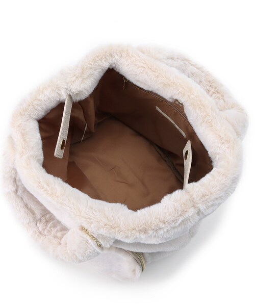 SHOO・LA・RUE（シューラルー）の「◆スノートップフェイクファーランチトート（トートバッグ・レディース・ベージュ/サンドベージュ/ベージュ系その他7/ブラック・00）」の8枚目の写真