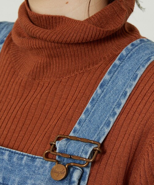 FREAK'S STORE（フリークスストア）の「ウォッシャブルタートルネックリブニット（ニット/セーター・レディース・オフホワイト/サックスブルー/ブラック/グリーン/グレー/レンガ・ﾌﾘ-）」の16枚目の写真