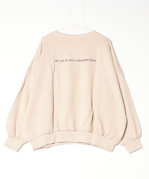 STYLEBLOCK（スタイルブロック）の「裏起毛フロッキープリントオーバーサイズプルオーバー（スウェット・レディース・グレイッシュベージュ/ホワイト系その他/オリーブ/ダークブラウン・M）」の13枚目の写真