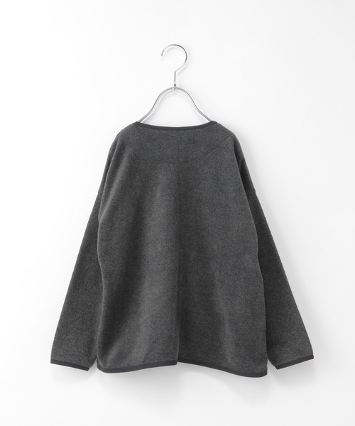 GLOBAL WORK（グローバルワーク）の「【キッズ】カロヤカウォーム／フリースカーディガン/236540（カーディガン/ボレロ・キッズ・チャコールグレー/オフホワイト・110cm/100cm/120cm/130cm/140cm/150cm/160cm）」の3枚目の写真