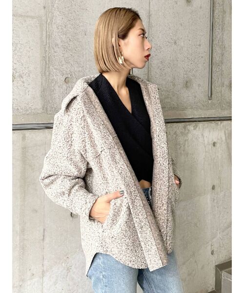 EMODA（エモダ）の「ブラッシュドシャツブルゾン（ブルゾン・レディース・グレー/ブラック/ミント・FREE）」の20枚目の写真