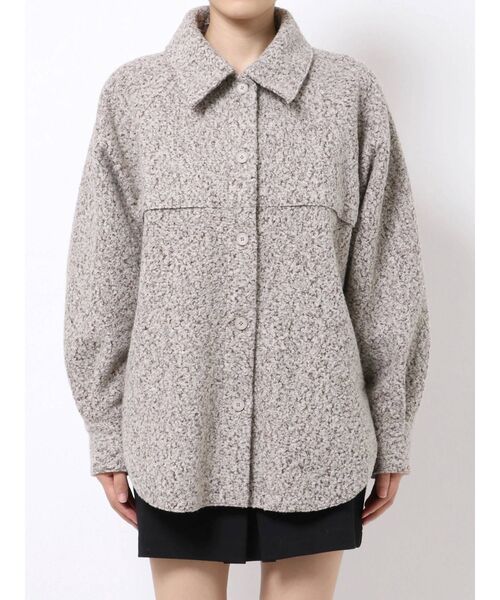 EMODA（エモダ）の「ブラッシュドシャツブルゾン（ブルゾン・レディース・グレー/ブラック/ミント・FREE）」の14枚目の写真