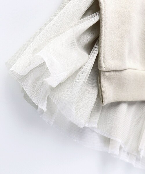 BRANSHES（ブランシェス）の「【あったか】裾チュール裏起毛トレーナー（スウェット・キッズ・ライトベージュ/ピンク・120/140/100/150/110/130/90）」の17枚目の写真