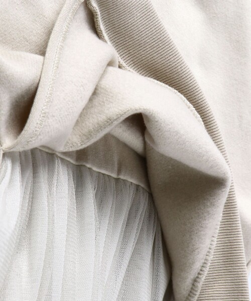 BRANSHES（ブランシェス）の「【あったか】裾チュール裏起毛トレーナー（スウェット・キッズ・ライトベージュ/ピンク・120/140/100/150/110/130/90）」の18枚目の写真