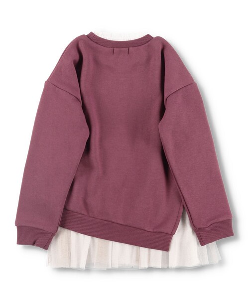 BRANSHES（ブランシェス）の「【あったか】裾チュール裏起毛トレーナー（スウェット・キッズ・ライトベージュ/ピンク・120/140/100/150/110/130/90）」の22枚目の写真