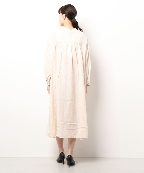 Samansa Mos2（サマンサ モスモス）の「胸元キルトワンピース（ワンピース・レディース・ブラック/ピンク/イエロー/グリーン/キナリ・ﾌﾘ-）」の6枚目の写真