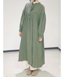 Samansa Mos2 | 胸元キルトワンピース(ワンピース)