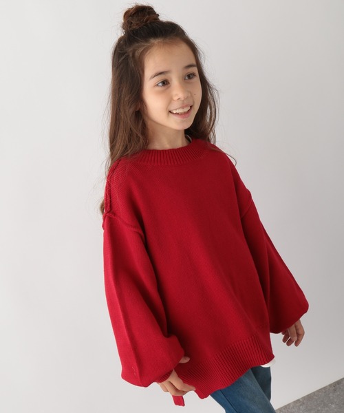 GLOBAL WORK(グローバルワーク)の「【キッズ】アウトリンキングニットプルオーバー/254783(ニット/セーター・キッズ・オフホワイト/レッド/グリーン・130cm/160cm/150cm/110cm/140cm/100cm/120cm)」の3枚目の写真