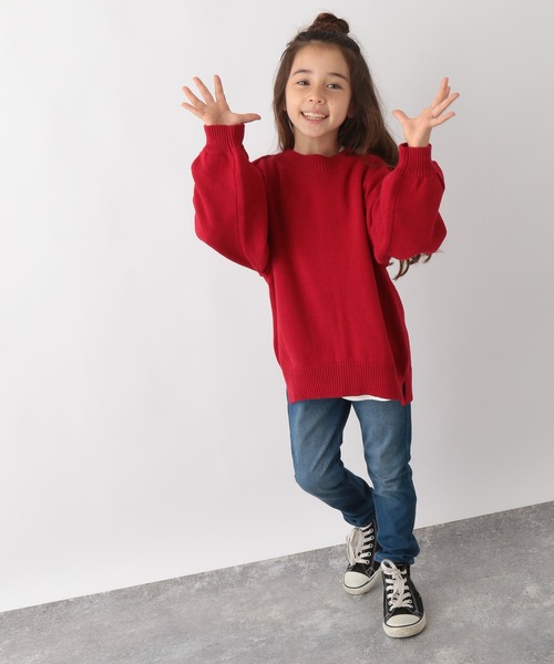 GLOBAL WORK(グローバルワーク)の「【キッズ】アウトリンキングニットプルオーバー/254783(ニット/セーター・キッズ・オフホワイト/レッド/グリーン・130cm/160cm/150cm/110cm/140cm/100cm/120cm)」の5枚目の写真