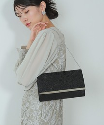 レース刺繍 シンプル スクエア 3Way パーティーバッグ 結婚式 お呼ばれ オケージョン