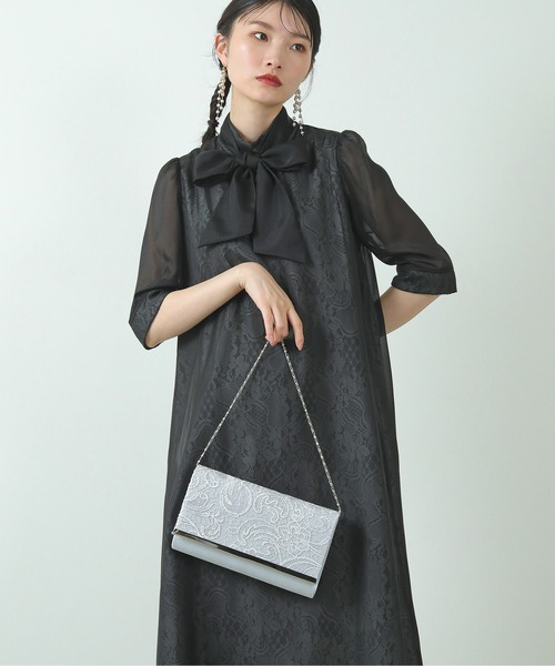 Kana（カナ）の「レース刺繍 シンプル スクエア 3Way パーティーバッグ 結婚式 お呼ばれ オケージョン（ショルダーバッグ・レディース・シルバー/ブラック/ベージュ・フリー）」の18枚目の写真