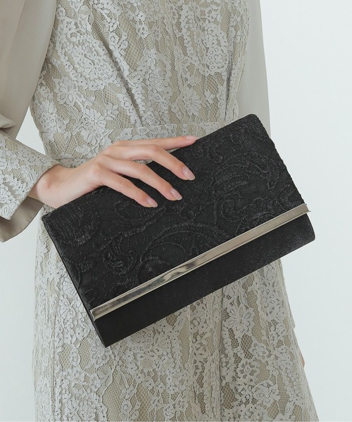 Kana（カナ）の「レース刺繍 シンプル スクエア 3Way パーティーバッグ 結婚式 お呼ばれ オケージョン（ショルダーバッグ・レディース・シルバー/ブラック/ベージュ・フリー）」の21枚目の写真