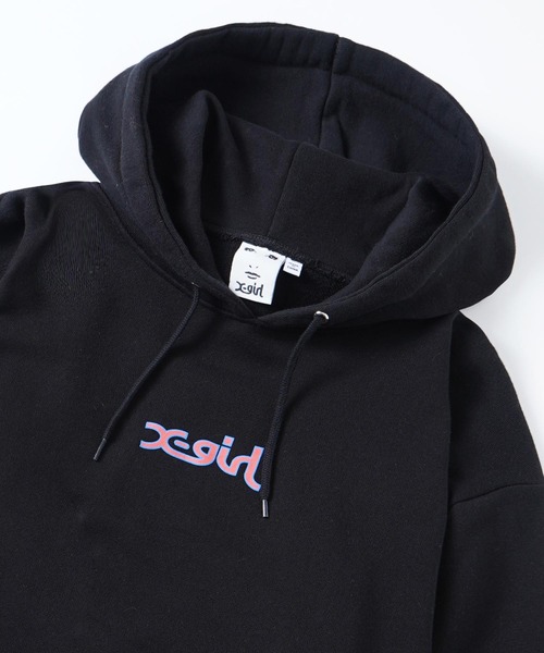 X-girl（エックスガール）の「EARTH AND MILLS LOGO SWEAT HOODIE（パーカー・レディース・ホワイト/ブラック/アッシュ・S/M/L/XL）」の10枚目の写真