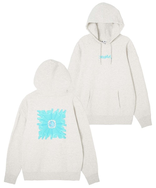 X-girl（エックスガール）の「EARTH AND MILLS LOGO SWEAT HOODIE（パーカー・レディース・ホワイト/ブラック/アッシュ・S/M/L/XL）」の22枚目の写真