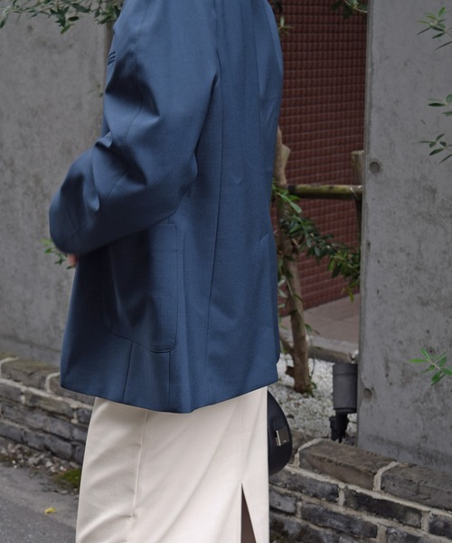 Marient（マリエント）の「マーレノーカラーJK（ノーカラージャケット・レディース・ネイビー/ベージュ・FREE）」の18枚目の写真