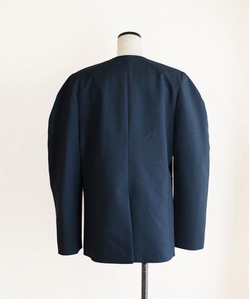 Marient（マリエント）の「マーレノーカラーJK（ノーカラージャケット・レディース・ネイビー/ベージュ・FREE）」の22枚目の写真