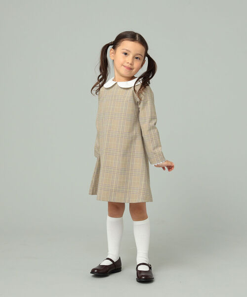 B:MING by BEAMS(ビーミングバイビームス)の「B:MING by BEAMS / CEREMONY レースカラー TR ワンピース(100~130cm)(ワンピース・キッズ・ベージュ/ネイビー・100/110/120/130)」の4枚目の写真