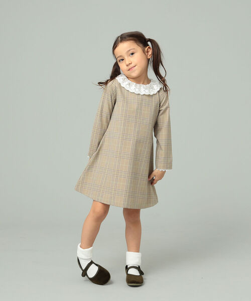 B:MING by BEAMS(ビーミングバイビームス)の「B:MING by BEAMS / CEREMONY レースカラー TR ワンピース(100~130cm)(ワンピース・キッズ・ベージュ/ネイビー・100/110/120/130)」の10枚目の写真