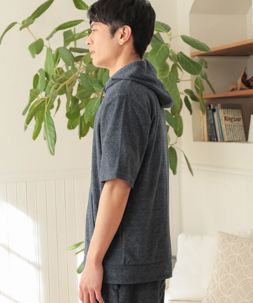 UNION STATION（ユニオンステーション）の「/セットアップ対応/半袖杢パイルパーカー（パーカー・メンズ・ホワイト/ネイビー/その他・LL/M/L）」の16枚目の写真