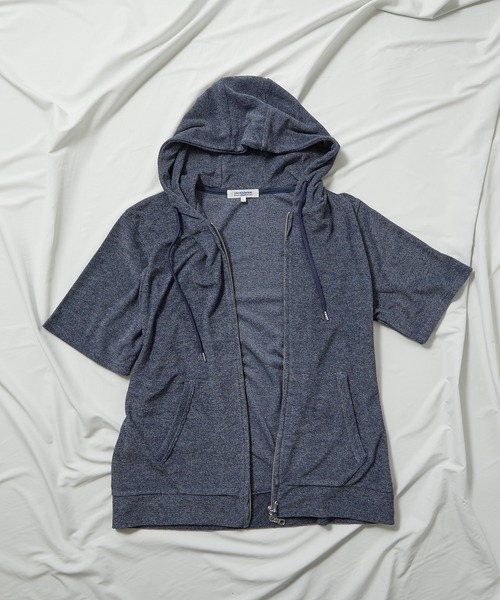 UNION STATION（ユニオンステーション）の「/セットアップ対応/半袖杢パイルパーカー（パーカー・メンズ・ホワイト/ネイビー/その他・LL/M/L）」の22枚目の写真