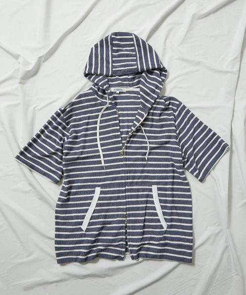 UNION STATION（ユニオンステーション）の「/セットアップ対応/半袖杢パイルパーカー（パーカー・メンズ・ホワイト/ネイビー/その他・LL/M/L）」の21枚目の写真