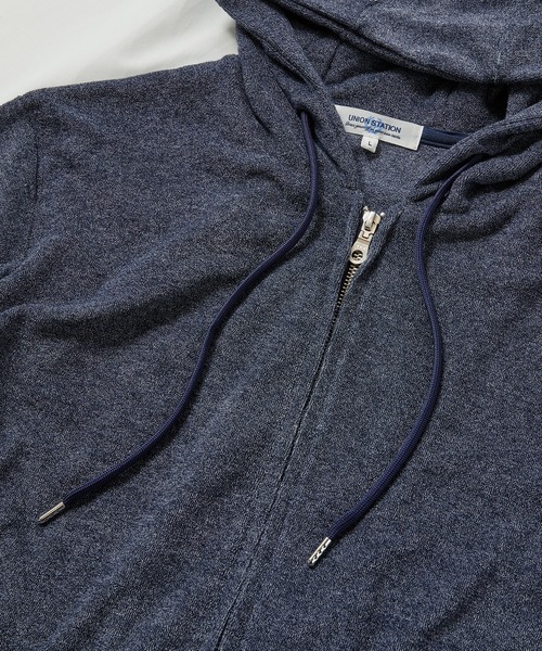 UNION STATION（ユニオンステーション）の「/セットアップ対応/半袖杢パイルパーカー（パーカー・メンズ・ホワイト/ネイビー/その他・LL/M/L）」の5枚目の写真