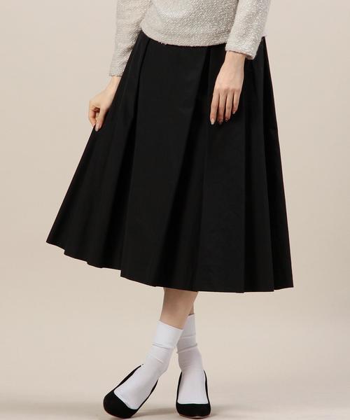 BEAUTY&YOUTH UNITED ARROWS（ビューティーアンドユースユナイテッドアローズ）の「BYTF タフタタックスカート ◆（スカート・レディース・ブラック/オリーブ/パープル/レッド/ネイビー・フリー）」の2枚目の写真