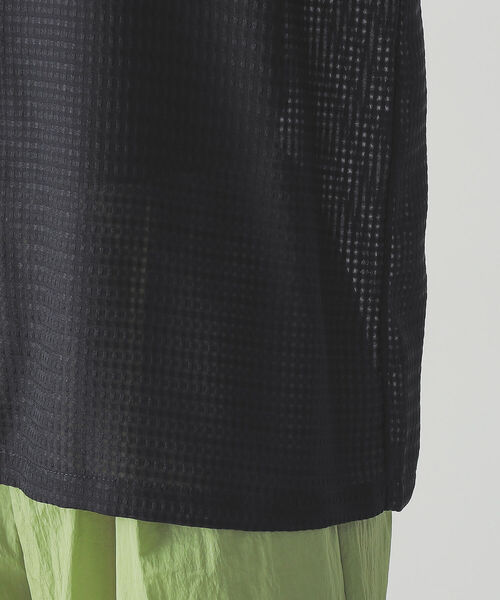 BEAMS LIGHTS（ビームスライツ）の「BEAMS LIGHTS / シャドウ チェック ギャザー ブラウス（シャツ/ブラウス・レディース・ホワイト/ブラック・ONE SIZE）」の11枚目の写真