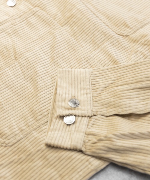 NYLAUS（ナイラス）の「太畝コーデュロイ ノーカラー カバーオールジャケット（カバーオール・メンズ・ブラック/カーキ/アイボリー/ブラウン・LL/M/L）」の21枚目の写真