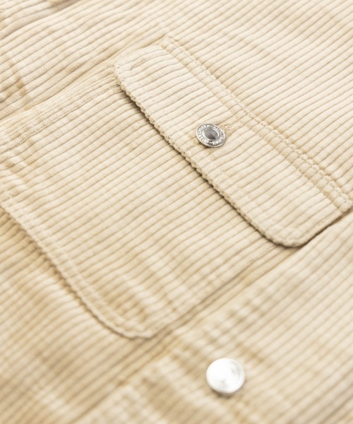 NYLAUS（ナイラス）の「太畝コーデュロイ ノーカラー カバーオールジャケット（カバーオール・メンズ・ブラック/カーキ/アイボリー/ブラウン・LL/M/L）」の19枚目の写真