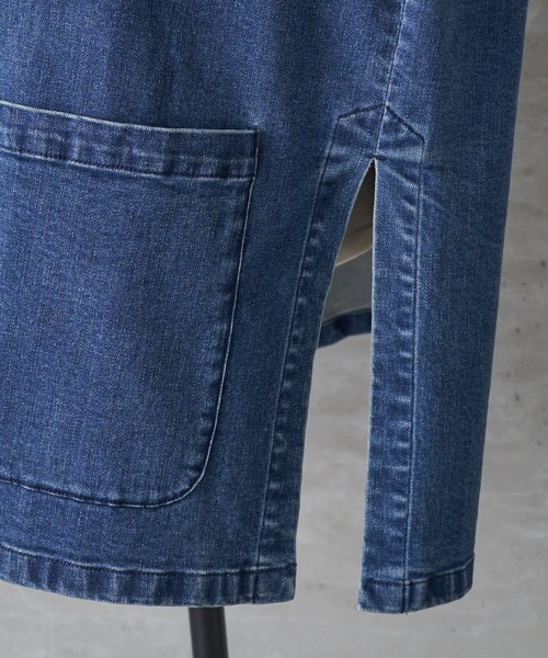 BEARDSLEY（ビアズリー）の「《FRIPIER・ユニセックス》デニムチャイナシャツブルゾン（ブルゾン・レディース・インディゴブルー・FREE）」の18枚目の写真