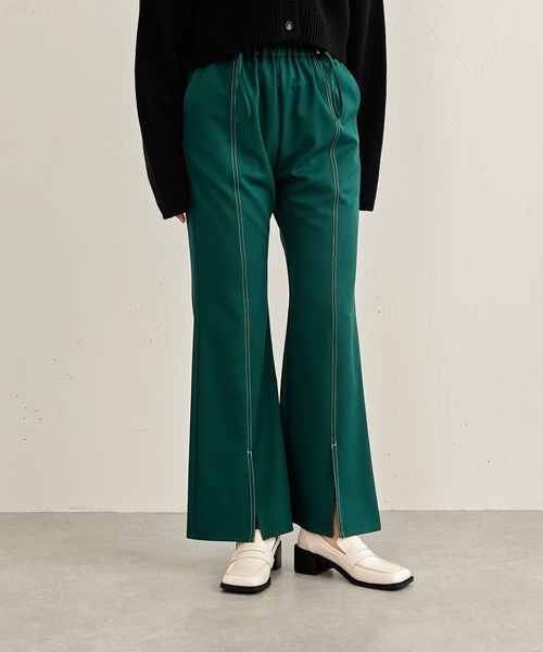 Lui's(ルイス)の「配色ステッチドロストフレアパンツ(その他パンツ・レディース・ブラック/ブルー/グリーン・FREE)」の3枚目の写真