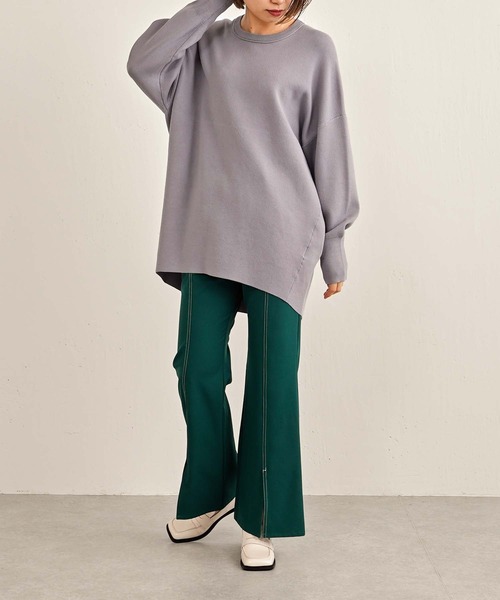 Lui's(ルイス)の「配色ステッチドロストフレアパンツ(その他パンツ・レディース・ブラック/ブルー/グリーン・FREE)」の9枚目の写真