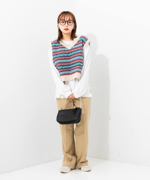 nemne store（ネンネストア）の「2wayジャガードニットベスト