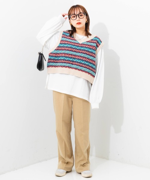 nemne store（ネンネストア）の「2wayジャガードニットベスト