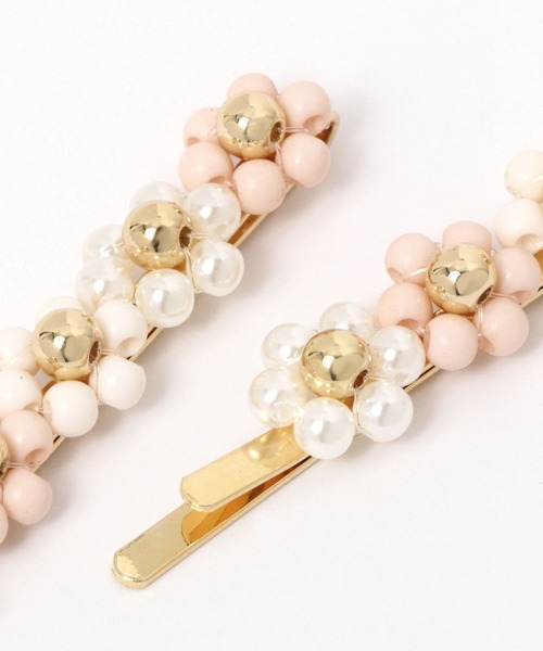 Me%（ミィパーセント）の「☆2点セット☆ビーズフラワーＳＥＴピン（ヘアピン・レディース・ホワイト系その他/グリーン系その他/ピンク系その他・FREE）」の16枚目の写真